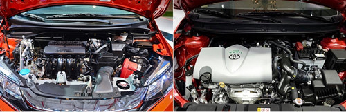 So sánh về trang bị vận hành của Toyota Yaris và Honda Jazz 