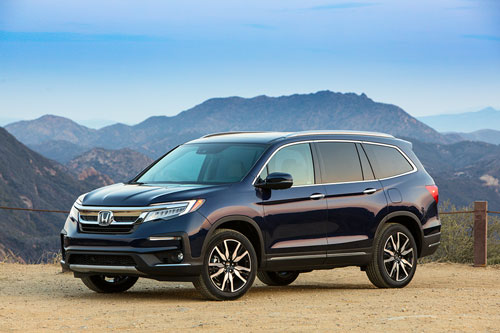 10 xe SUV/Crossover 3 hàng ghế tốt nhất năm 2019:Honda Pilot 2019.