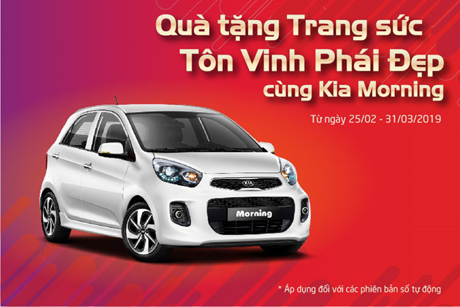 KIA tặng quà 8/3 cho khách hàng khi mua xe Kia Morning a1.