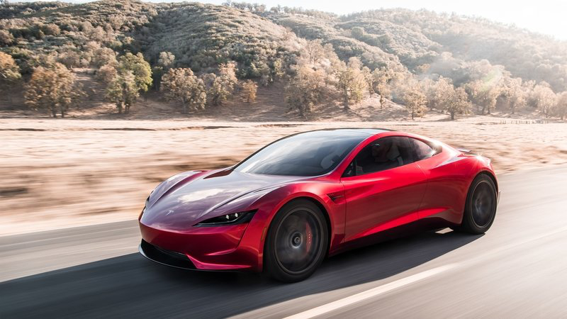 Top 10 mẫu xe ô tô điện nổi bật nhất trong tương lai: Tesla Roadster.