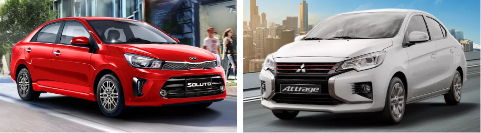 Kia Soluto AT Luxury 2020 và Mitsubishi Attrage CVT 2020
