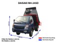 Fuso NH-245D 2019 - Bán xe ben 2T45 giá rẻ, xe Daisaki 2,45 tấn giá tốt Miền Tây, xe tải ben giá rẻ