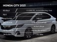 Honda City 2021 - Honda City G 2021 - Sẵn xe đủ màu giao ngay - Hỗ trợ vay 80% tặng tiền mặt, bảo hiểm, phụ kiện