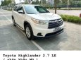 Toyota Highlander  2.7 LE 2013 - Cần bán gấp Toyota Highlander 2.7 LE năm sản xuất 2013, màu trắng, nhập khẩu nguyên chiếc