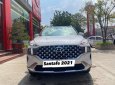 Hyundai Santa Fe 2021 - Xe màu trắng nội thất ghế da