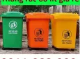 Hãng khác Khác 2025 - Bán xe thùng rác nhỏ , thùng rác lớn giá rẻ tại vĩnh long- thùng rác 120l 240l 660l- lh 0911082000