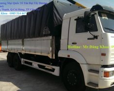 Xe tải Trên 10 tấn 2015 - Bán xe tải thùng Kamaz mui bạt, tải 14 tấn, 3 chân, 2 cầu sau, nhập khẩu, mới giá 1 tỷ 299 tr tại Cần Thơ