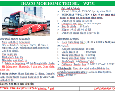 Thaco Mobihome TB120SL 2017 - Xe khách giường nằm Thaco Mobihome TB120SL-W375 41 giường+2 ghế giá 3 tỷ 70 tr tại Bình Dương