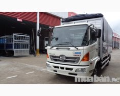 Xe tải 1000kg  Hino 2017 - Bến Tre bán xe tải Hino FC9JLSW-6,6 tấn, thùng bạt dài 6.7m, mở 7 bửng giá 870 triệu tại Bến Tre