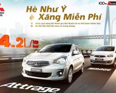 Mitsubishi Attrage 1.2CVT 2017 - Bán Mitsubishi Attrage 1.2CVT 2017, màu trắng, nhập khẩu, giá tốt giá 480 triệu tại Hà Tĩnh