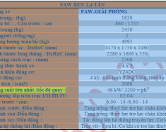 FAW Xe tải ben 2017 - Xe ben 2,4 tấn FAW chỉ cần 70 tr là ok giá 245 triệu tại Hà Nội