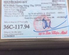 Thaco TOWNER 950A  2015 - Cần bán Thaco Towner 950A 2015, màu trắng chính chủ giá 165 triệu tại Thanh Hóa