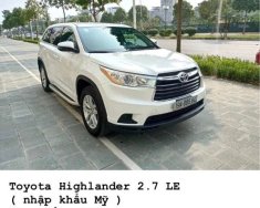 Cần bán gấp Toyota Highlander 2.7 LE năm sản xuất 2013, màu trắng, nhập khẩu nguyên chiếc giá 1 tỷ 350 tr tại Hà Nội