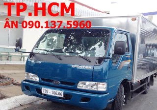 Thaco K165S 2017 - TP. HCM bán Kia K165S đời 2017, màu trắng, thùng kín tôn lạnh