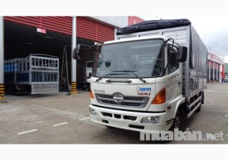 Xe tải 1000kg  Hino 2017 - Bến Tre bán xe tải Hino FC9JLSW-6,6 tấn, thùng bạt dài 6.7m, mở 7 bửng