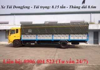 Xe tải 1000kg Dongfeng 2017 - Xe tải Dongfeng 8 tấn, thùng dài 9 mét, đời mới nhất