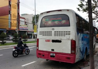 Hãng khác Xe du lịch  Kinglong  2007 - Bán xe Thaco Kinglong 39 chỗ đời 2007 bầu hơi, màu trắng xanh