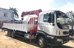 Asia Xe tải 2015 - Xe tải Daewoo 12 tấn 3 chân rút gắn cẩu unic cũ 5 tấn.