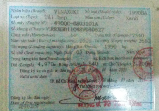 Vinaxuki 1990BA 2010 - Bán xe tải ben Vinaxuki màu xanh 1990kg