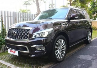 Infiniti QX80 5.6 AT 2015 - Bán Infiniti QX80 5.6 AT 2015, màu đỏ, nhập khẩu mới chạy 32.000 km