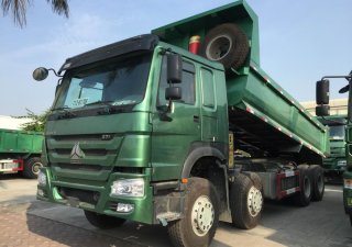 Howo Xe ben 2017 - Bán ô tô Howo xe Ben sản xuất năm 2017, màu xanh lam, xe nhập
