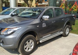 Mitsubishi Triton 4x2 MT 2018 - Bán xe Mitsubishi Triton 4x2 MT đời 2018, màu xám, giao xe ngay, lăn bánh trả góp với chỉ 150 triệu, liên hệ 0911.821.514