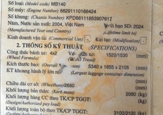 Mercedes-Benz MB 140 2004 - Bán xe Mercedes 140 sản xuất năm 2004, màu trắng
