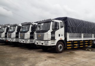 Howo La Dalat 2019 - Xe Faw thùng dài 9.7m đời 2019, xe tải Faw thùng dài màu trắng