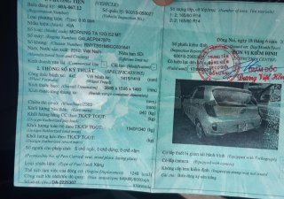 Kia Morning 2012 - Bản full 10/2012, ghế da, mâm đúc, số sàn