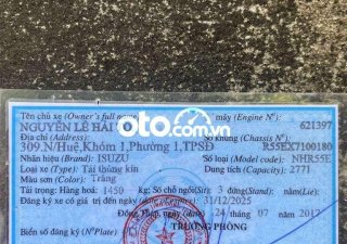 Isuzu NQR  1,5tân,đ 2000,xe bao rin,khêng đâm đụng 2000 - Isuzu 1,5tân,đ 2000,xe bao rin,khêng đâm đụng