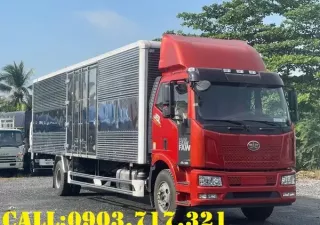 Xe tải 5 tấn - dưới 10 tấn 2024 - Bán xe tải Faw thùng kín 7t45 thùng dài 9m7 giao xe ngay 