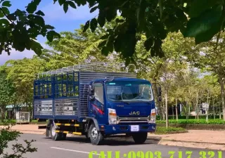 Xe tải 2,5 tấn - dưới 5 tấn 2024 - Bán xe tải Jac N350 E5 thùng bạt 5m2 động cơ DEV bảo hành 5 năm