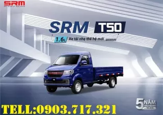 Xe tải 5 tấn - dưới 10 tấn 2025 - Bán xe tải SRM T50 thùng lửng tải trọng 1250Kg