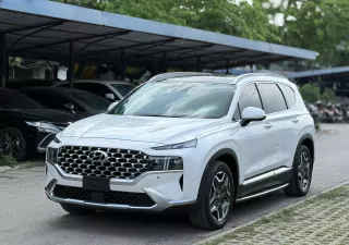 Hyundai Santa Fe 2022 - Hyundai SantaFe Cao cấp 2.2L HTRAC 2022 full dầu màu trắng. 