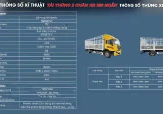 Xe tải 5 tấn - dưới 10 tấn 2025 2025 - KHUYẾN MÃI KHỦNG KHI MUA XE DONGFENG HOÀNG HUY KR180