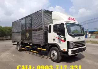 Xe tải 5 tấn - dưới 10 tấn N900E5 2025 - Xe tải Jac N900E5 thùng kín 39 khối hàng hóa