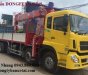 JRD 2016 - Đại lý chính hãng xe cẩu Dongfeng tải trọng 10 tấn Hoàng Huy, Trường Giang, Dongfeng C230 có cẩn cẩu