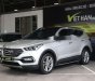 Hyundai Santa Fe   2.2AT 4WD 2017 - Cần bán lại xe Hyundai Santa Fe 2.2AT 4WD sản xuất 2017, màu bạc, giá tốt