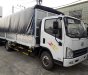 Howo La Dalat 2017 - Bán xe tải 8 tấn thùng dài 6m3, màu trắng, máy Hyundai ga cơ