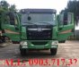 Xe tải 5 tấn - dưới 10 tấn 2017 - Bán xe ben Trường Giang 8T75 ga cơ mới 2017, màu xanh