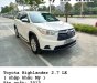 Toyota Highlander  2.7 LE 2013 - Cần bán gấp Toyota Highlander 2.7 LE năm sản xuất 2013, màu trắng, nhập khẩu nguyên chiếc