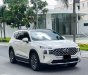 Hyundai Santa Fe 2022 - Xe màu trắng, nội thất nâu